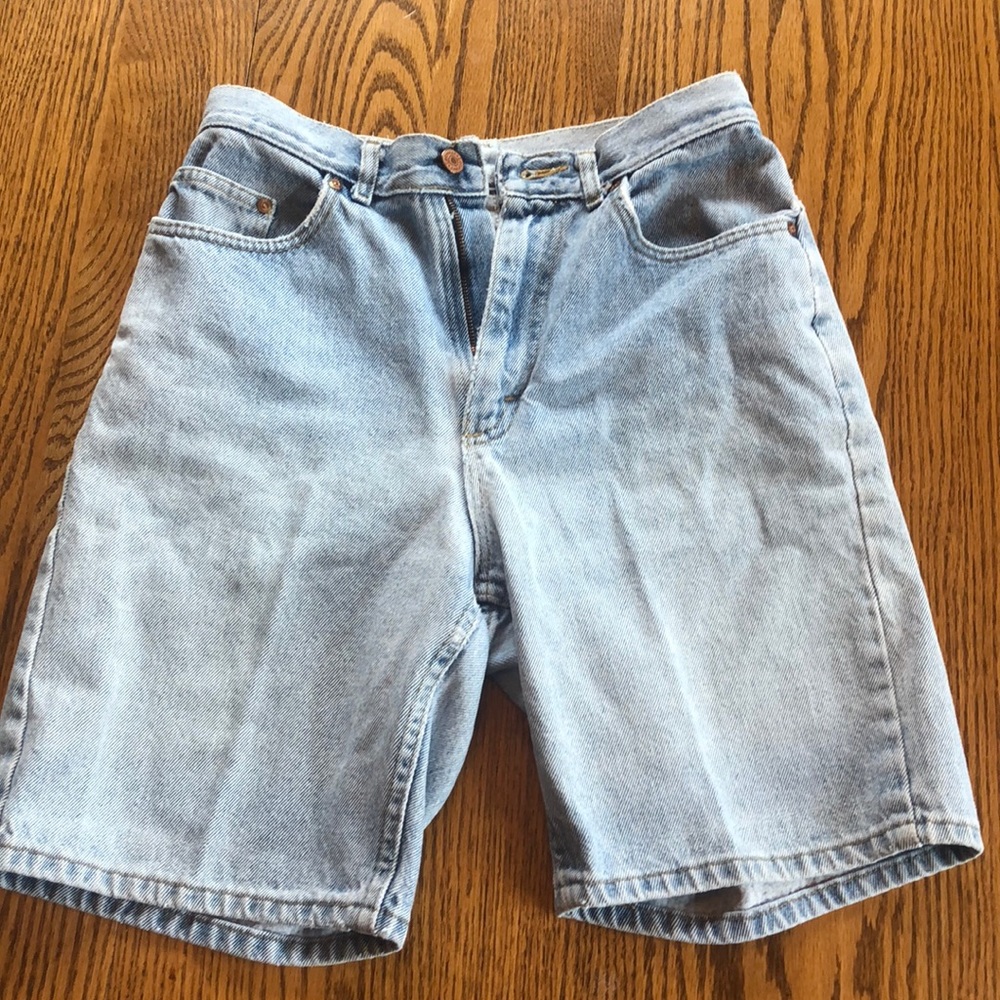 Vintage Lee light blue stone wash jean shorts, 11